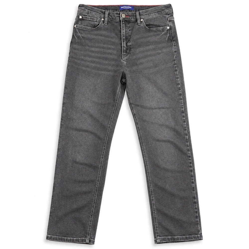 SCOTCH & SODA Amsterdam Womens Size 16 High Rise Straight Leg Jeans Washed Black